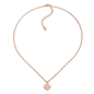 Heart4Heart Silver 925 Rose Gold Plated Short Necklace-