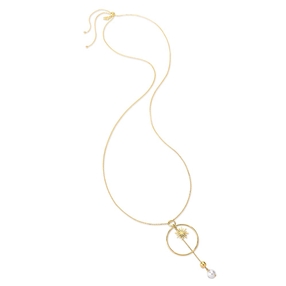 Wishing On Silver 925 18k Yellow Gold Plated Long Necklace-