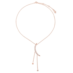 Wishing On Silver 925 18k Rose Gold Plated Short Necklace-