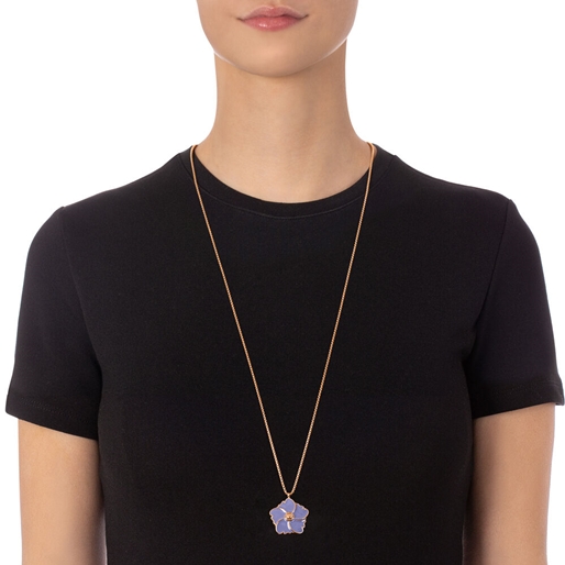 Bloom Bliss Rose Gold Plated Long Necklace-