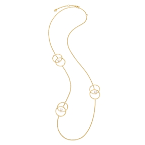 Link Up Silver 925 18k Yellow Gold Plated Long Necklace-