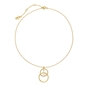 Link Up Silver 925 18k Yellow Gold Plated Κοντό Κολιέ-