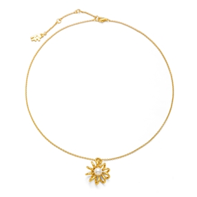 Dainty World Silver 925 18k Yellow Gold Plated Short Necklace-