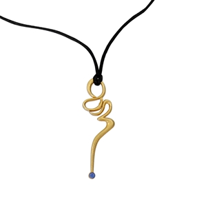 Lucky Charm 2023 gold plated sterling silver necklace-