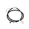 Fashionable.Me necklace/bracelet with cross and amethyst stone