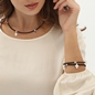 Fashionable.Me necklace/bracelet with cross and amethyst stone-