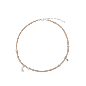 Fashionable.Me necklace/bracelet with moon and topaz stone-