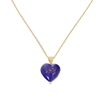 Hearty Candy short gold plated necklace with blue heart 