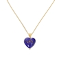 Hearty Candy short gold plated necklace with blue heart -