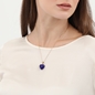 Hearty Candy short gold plated necklace with blue heart -