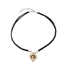 Hearty Candy short leather necklace with gold heart