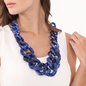 Impress Me II chunky chain necklace in blue-