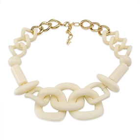 Impress Me II necklace with irregular ivory motifs-