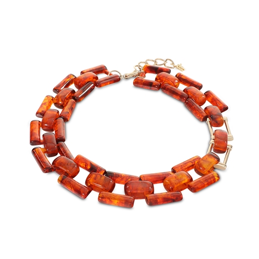 Impress Me chunky red amber necklace-