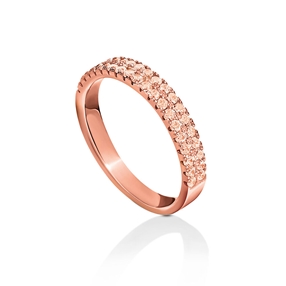 Fashionably Silver Essentials Rose Gold Plated Band Ring-