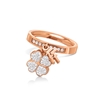 Heart4Heart Rose Gold Plated Charms Stone Ring