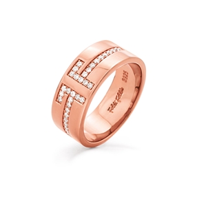 My FF Rose Gold Plated Wide Band Ring-