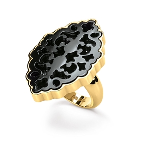 Desire Drops Yellow Gold Plated Ring-