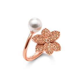 Blooming Grace Silver 925 18k Rose Gold Plated Ring-