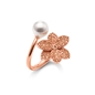 Blooming Grace Silver 925 18k Rose Gold Plated Δαχτυλίδι-