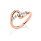 Fluidity 18k Rose Gold Plated Brass and Silver Plated Brass Ring-
