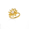 Dainty World Silver 925 18k Yellow Gold Plated Ring