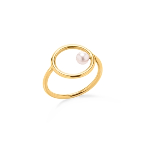 Link Up Silver 925 18k Yellow Gold Plated Mini Δαχτυλίδι-