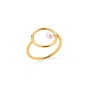 Link Up Silver 925 18k Yellow Gold Plated Mini Δαχτυλίδι-