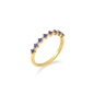 Good Vibes δαχτυλίδι επιχρυσωμένο με μπλε πέτρες-