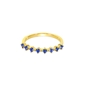 Good Vibes δαχτυλίδι επιχρυσωμένο με μπλε πέτρες-