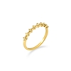 Good Vibes gold plated ring with yellow crystals