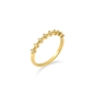 Good Vibes δαχτυλίδι επιχρυσωμένο με κίτρινες πέτρες-