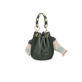 Fab n’ Classy green leather bucket bag-