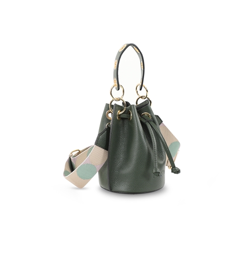Fab n’ Classy green leather bucket bag-