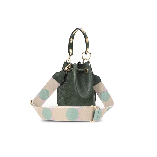 Fab n’ Classy πράσινη δερμάτινη τσάντα πουγκί-