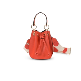 Fab n’ Classy orange leather bucket bag-