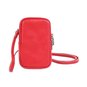 Mini Discoveries red leather phone case-