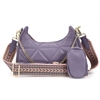 Boho Flair purple leather crossbody bag
