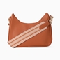 Boho Flair medium size pebbled crossbody bag with zipper -