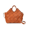 Weave It brown braided handbag