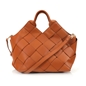 Weave It brown braided handbag-