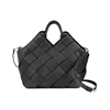 Weave It black braided handbag