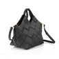 Weave It black braided handbag-