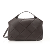 Metropolitan Fab brown leather handbag with lid