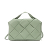 Metropolitan Fab green leather handbag with lid