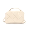 Metropolitan Fab beige leather handbag with lid