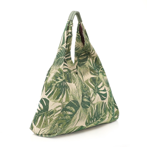Boho Flair βαμβακερή τσάντα με φύλλα-