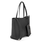 City Vibes μαύρη tote τσάντα με εσωτερικό τσαντάκι και πορτοφόλι-