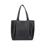 CityVibes μαύρη tote τσάντα με τσέπη-