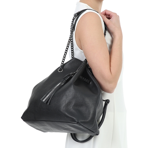 City Lover Big Leather Shoulder Bag-